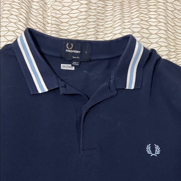 Fred Perry Mens Navy Polo Shirt - Picture 2 of 4